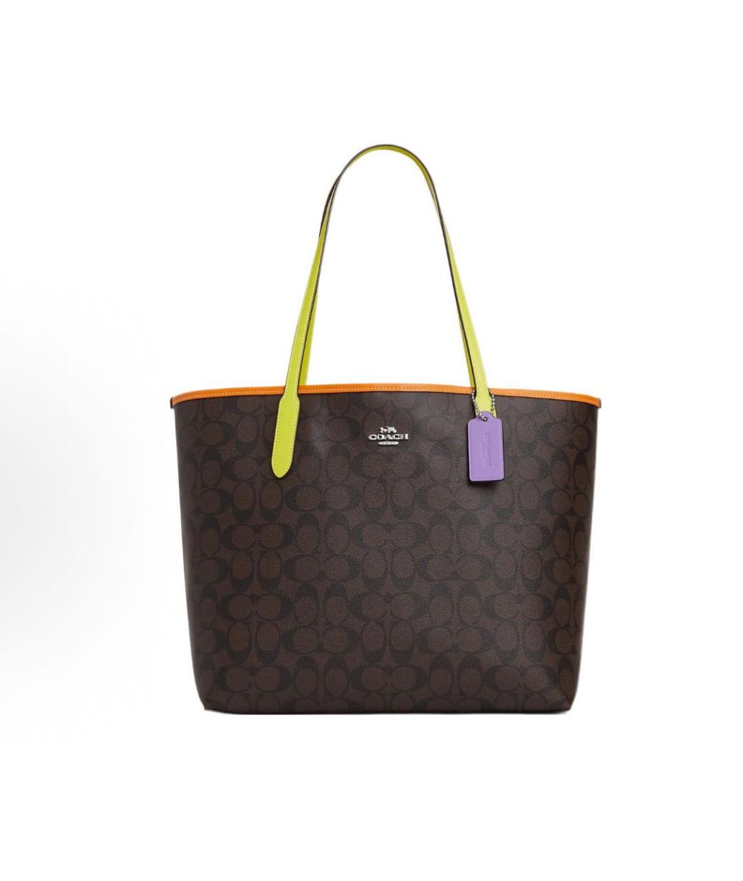 COACH Коричневая сумка тоут, фото 1