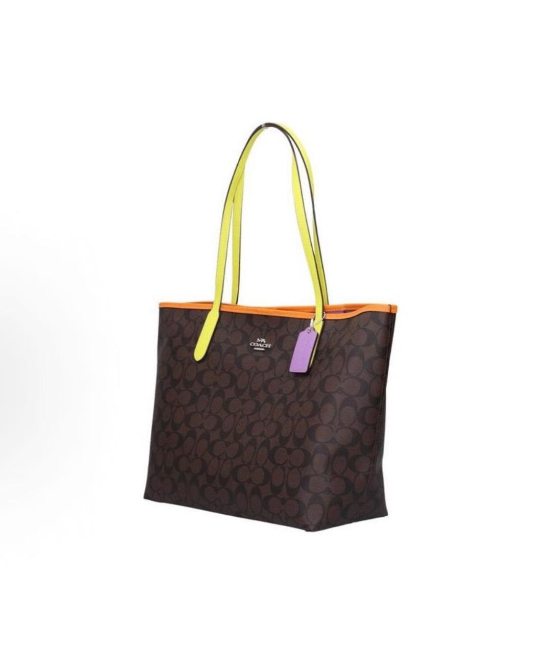COACH Коричневая сумка тоут, фото 2