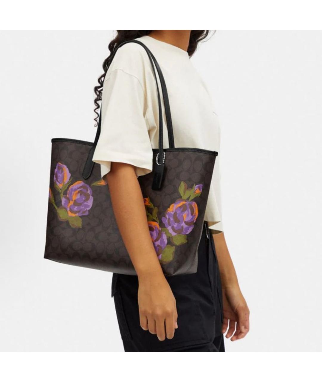 COACH Коричневая сумка тоут, фото 4