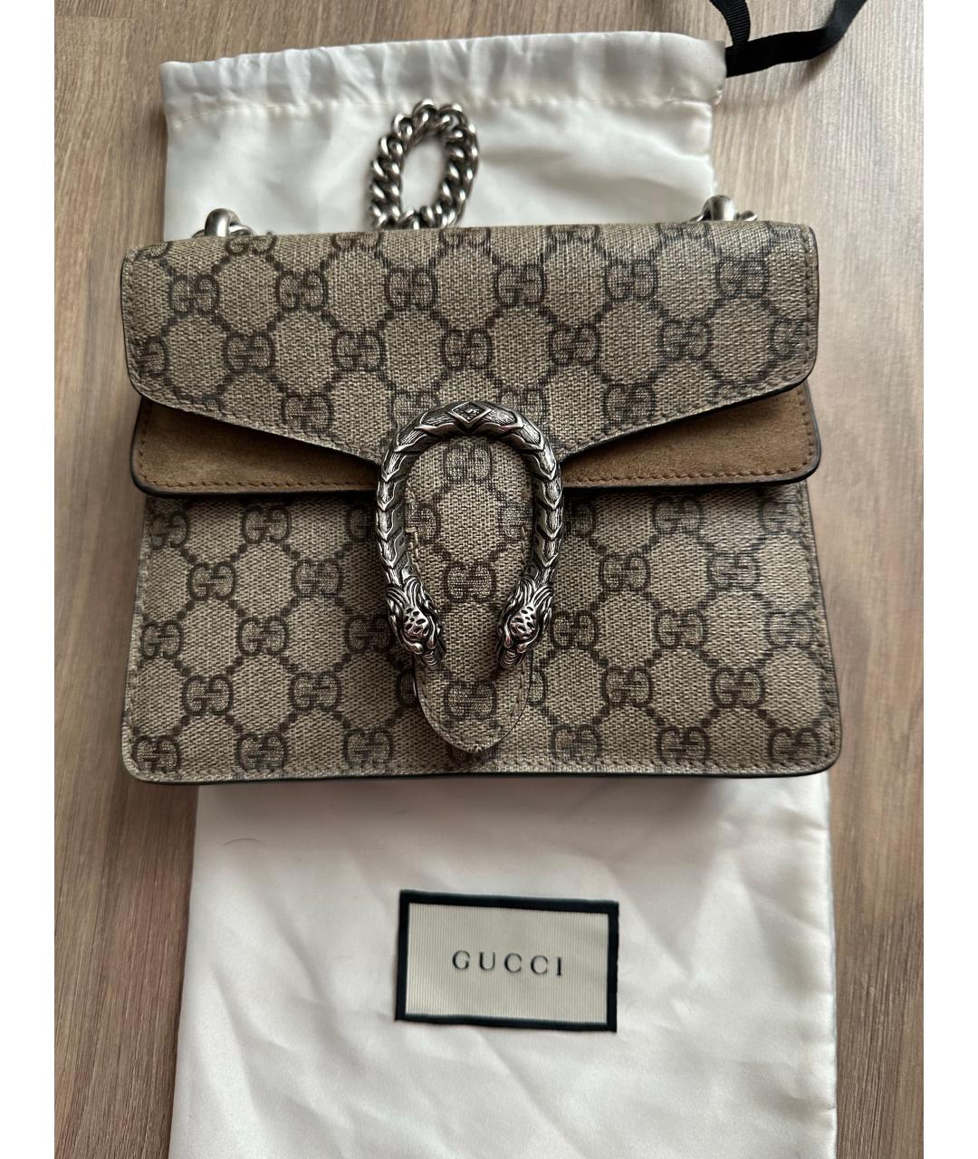 GUCCI Бежевая сумка тоут, фото 6