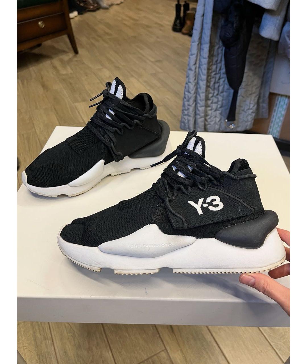 YOHJI YAMAMOTO Черные текстильные кроссовки, фото 9