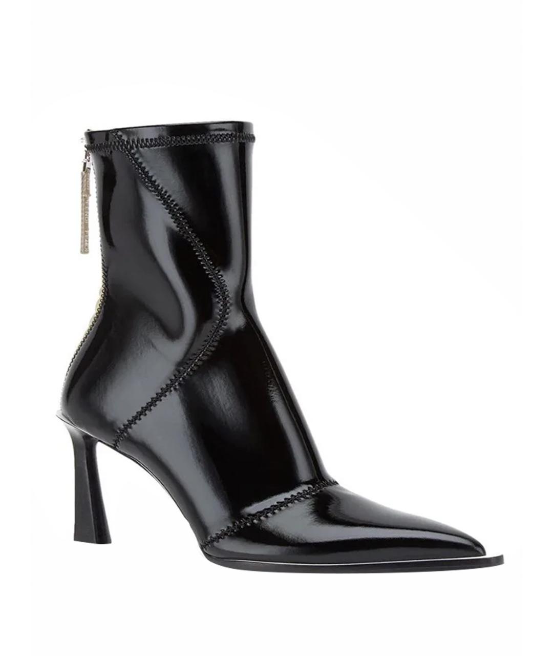 FENDI Черные полусапоги из лакированной кожи, фото 1