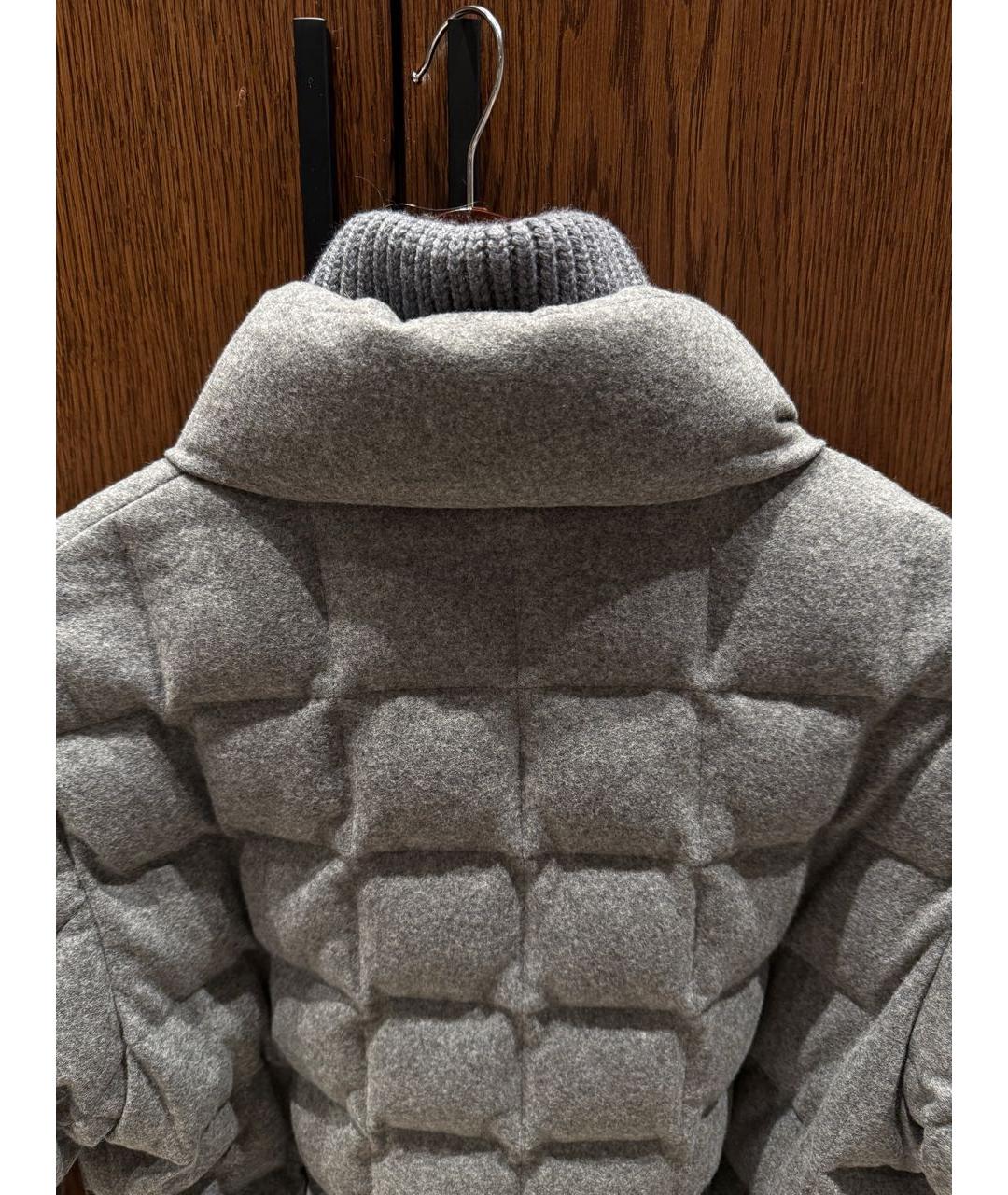 MONCLER Серая шерстяная куртка, фото 5