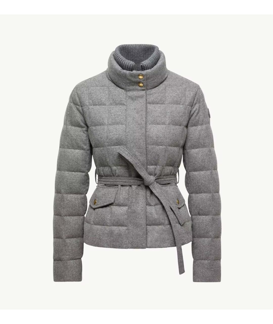 MONCLER Серая шерстяная куртка, фото 7