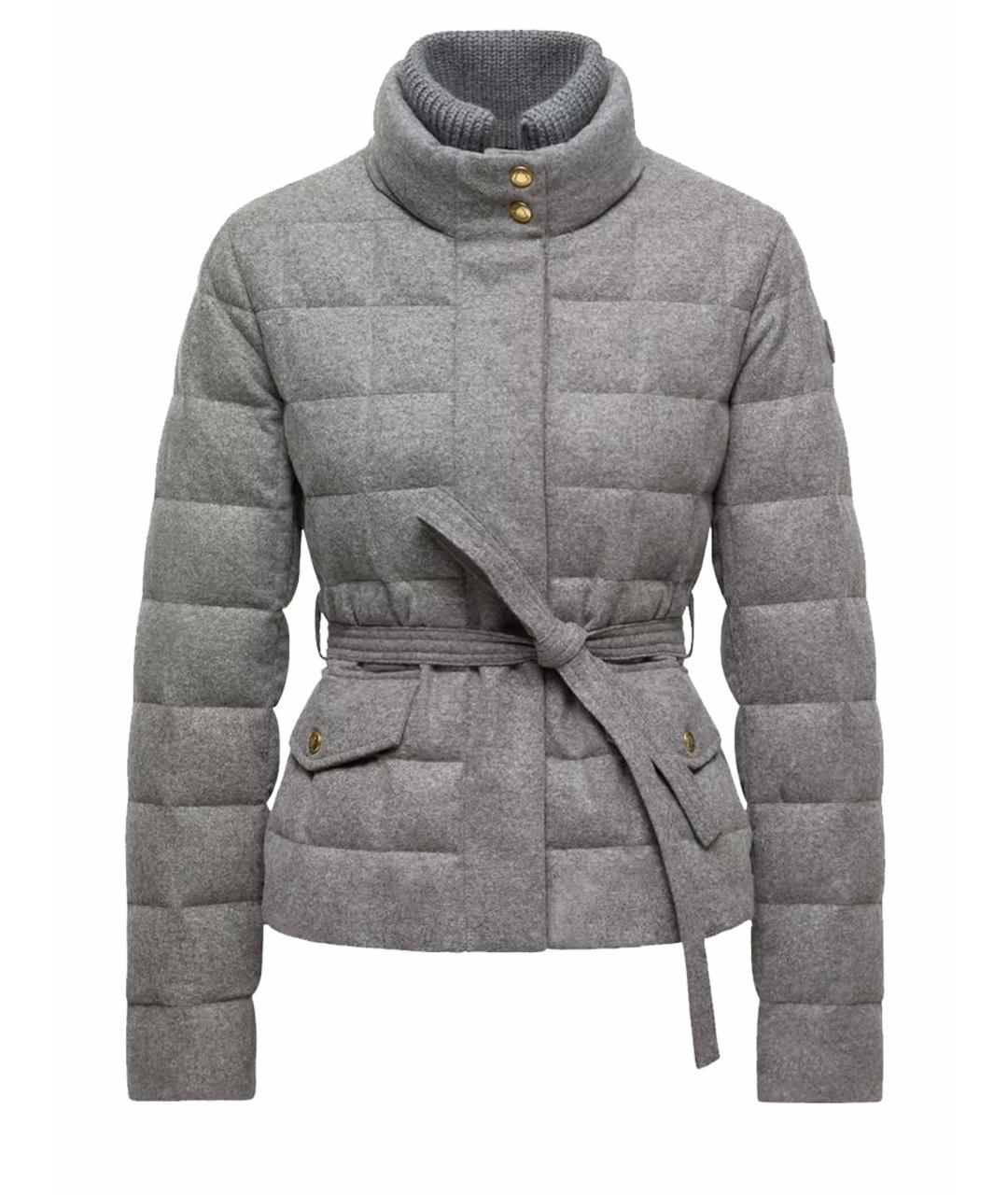 MONCLER Серая шерстяная куртка, фото 1