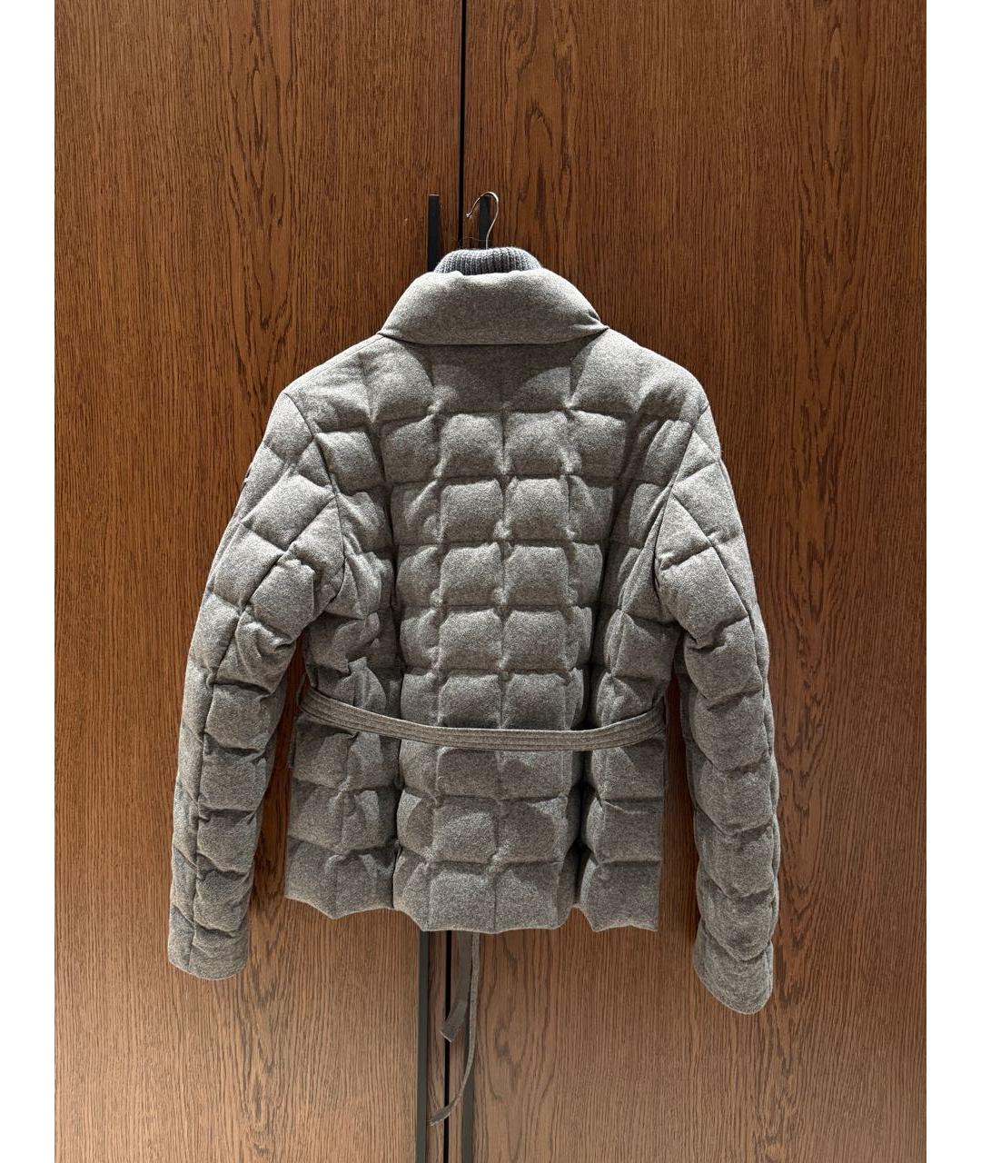 MONCLER Серая шерстяная куртка, фото 4