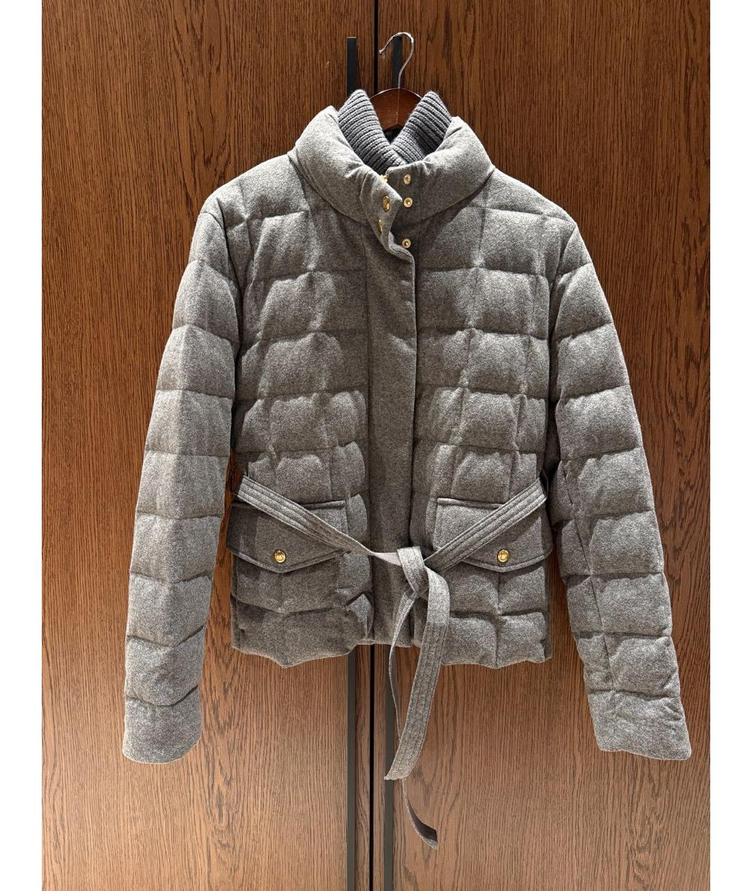 MONCLER Серая шерстяная куртка, фото 3