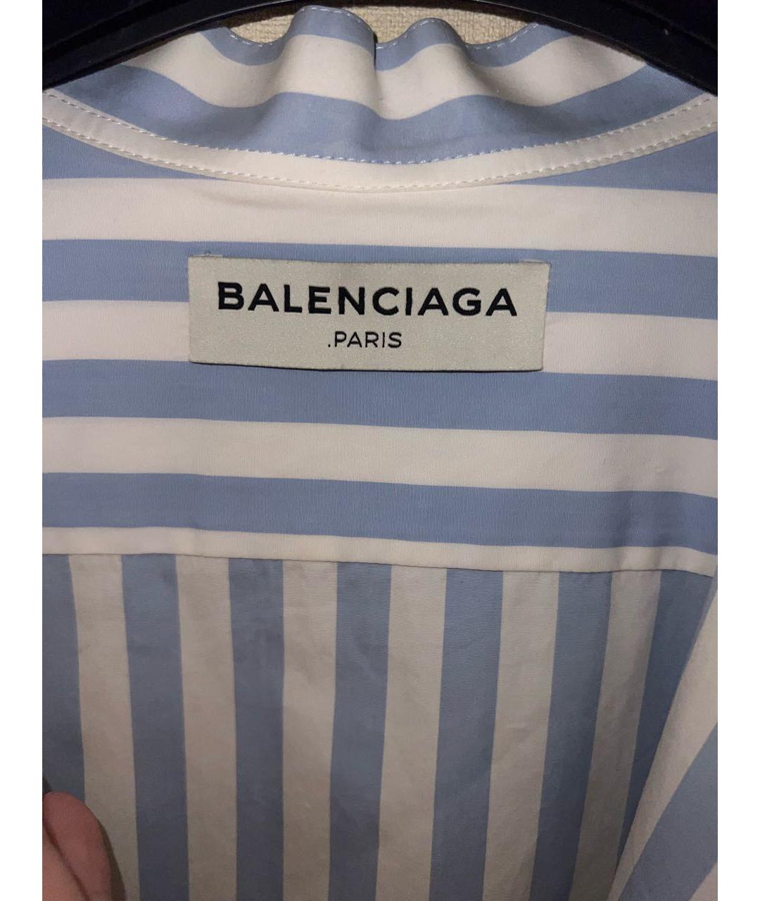 BALENCIAGA Голубое хлопковое повседневное платье, фото 6