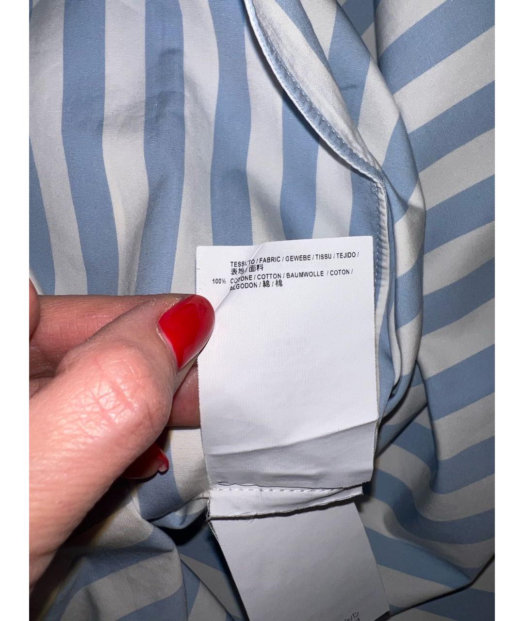 BALENCIAGA Голубое хлопковое повседневное платье, фото 4