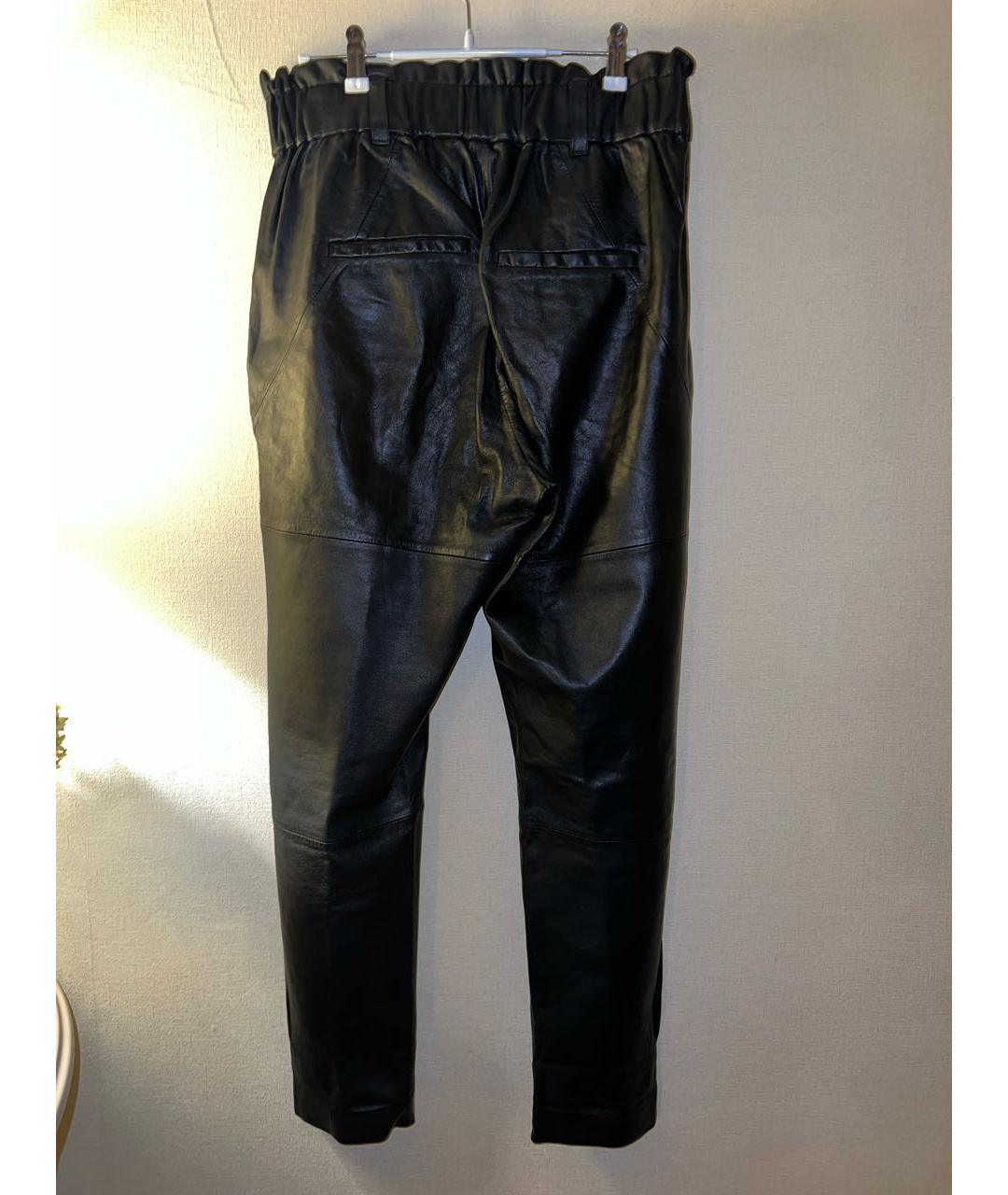 DESIGNER SHAIK Черные кожаные бриджи, фото 2