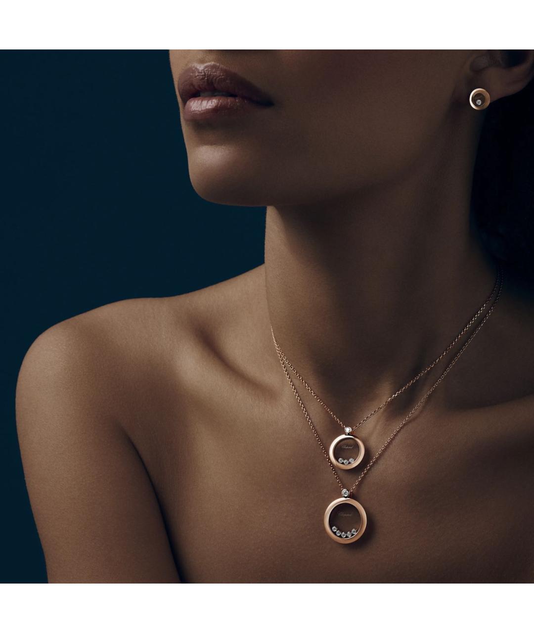 CHOPARD Желтые серьги из розового золота, фото 5
