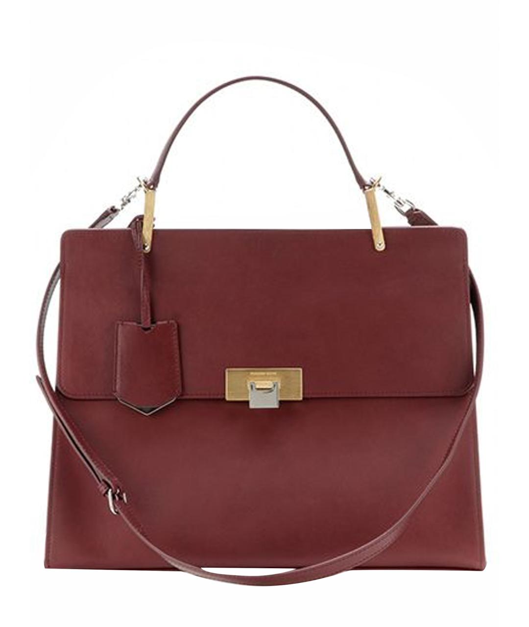 BALENCIAGA Бордовая кожаная сумка с короткими ручками, фото 1