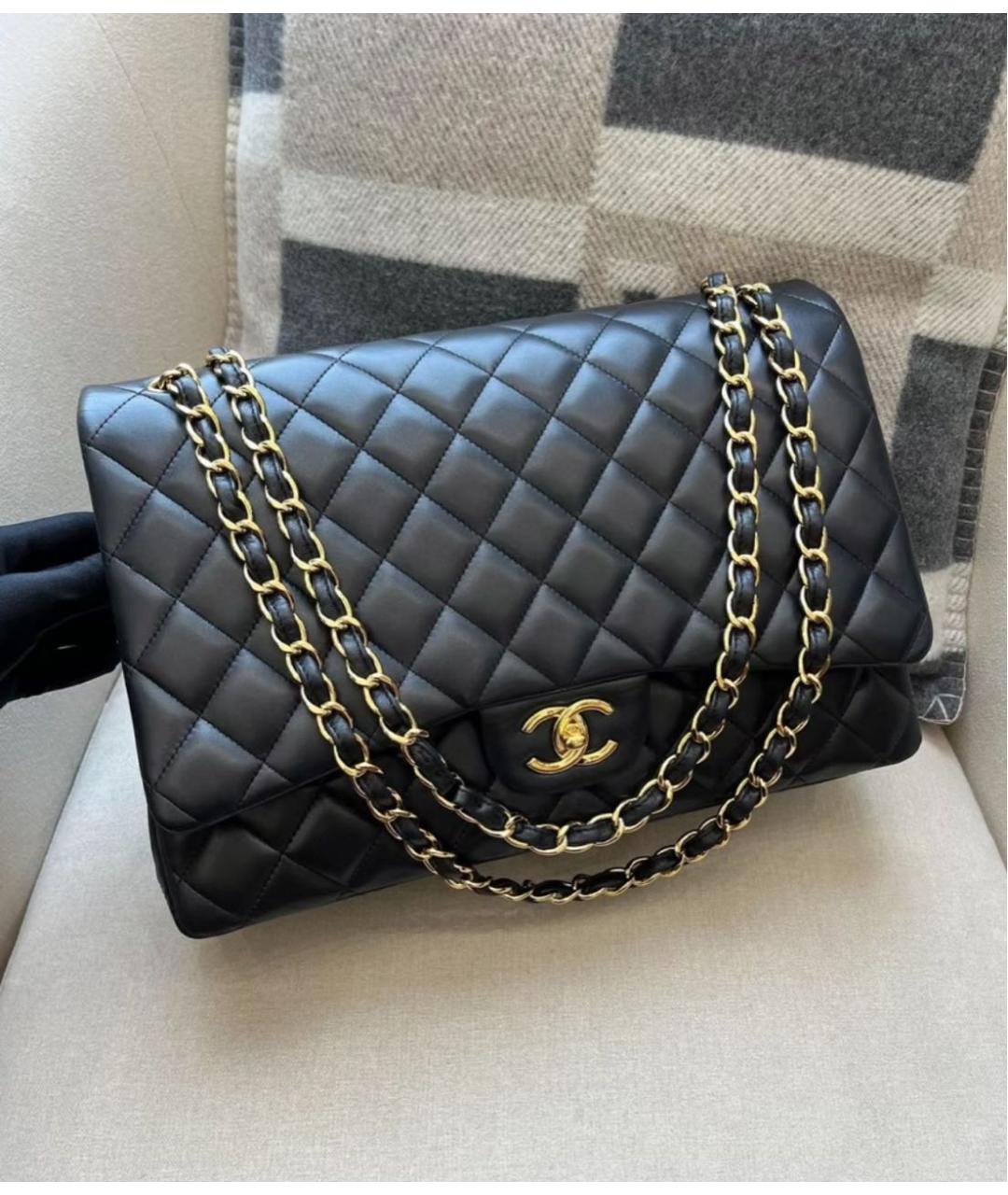 CHANEL Черная кожаная сумка через плечо, фото 2