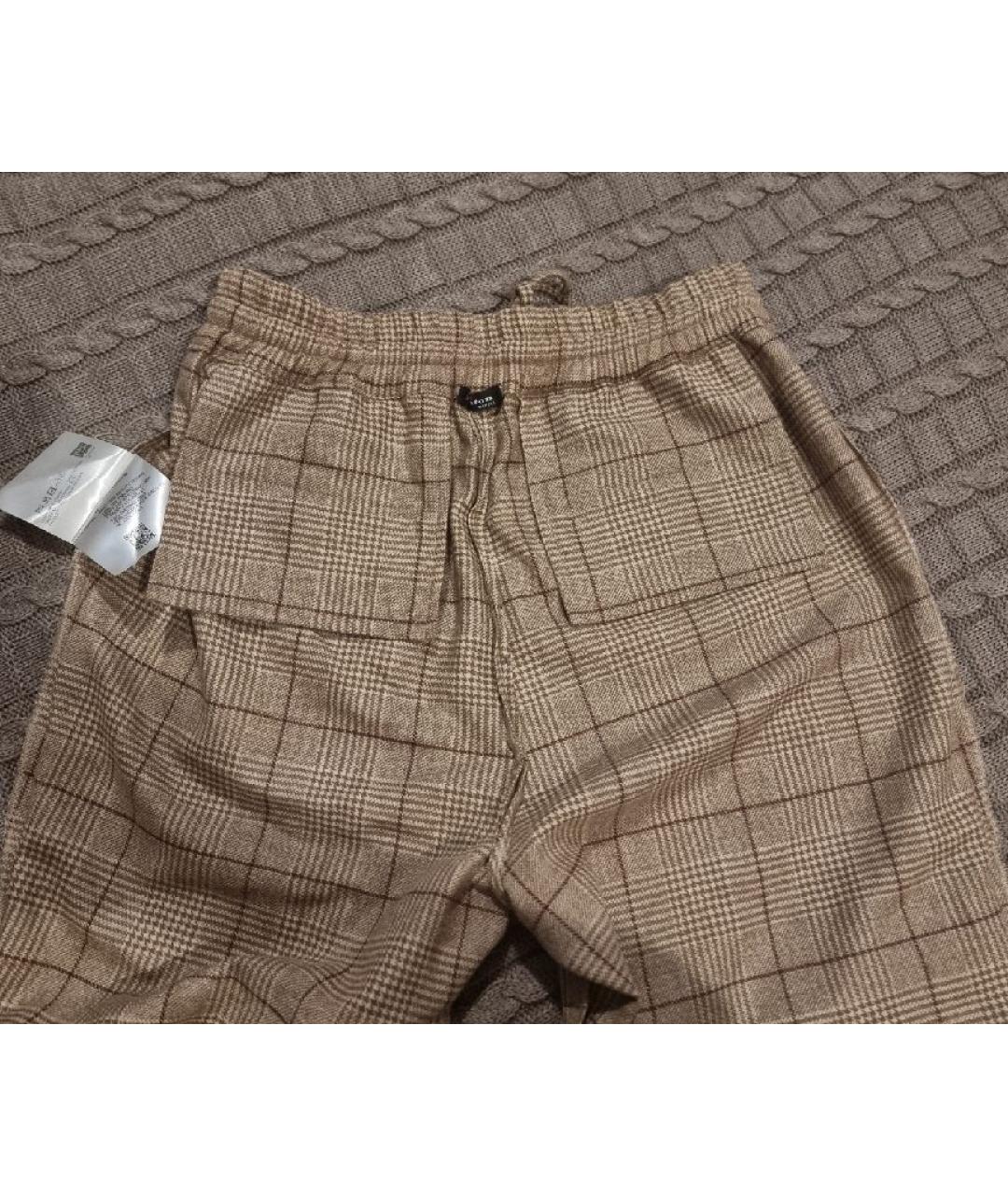 KITON Бежевые кашемировые прямые брюки, фото 3