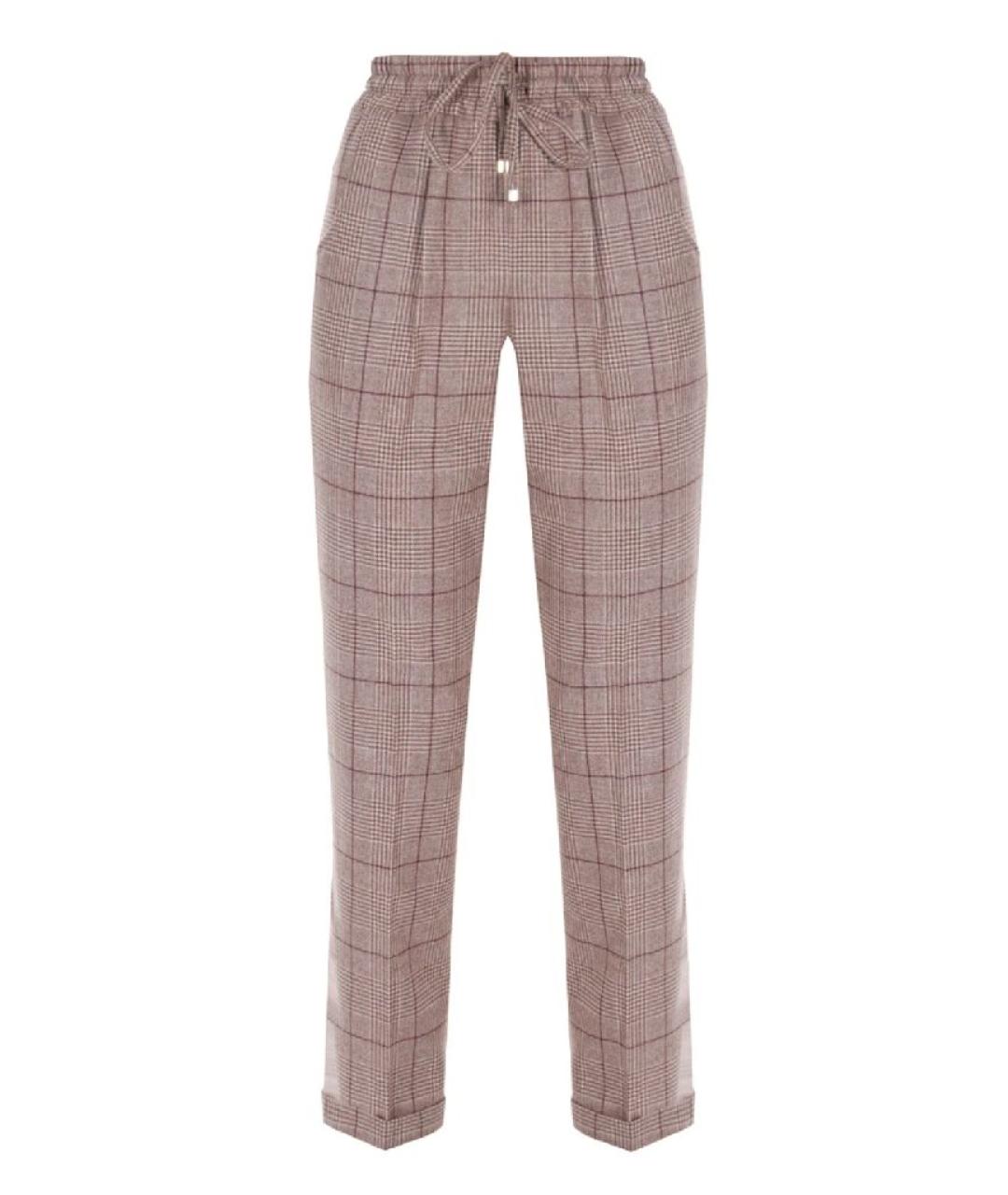 KITON Бежевые кашемировые прямые брюки, фото 10