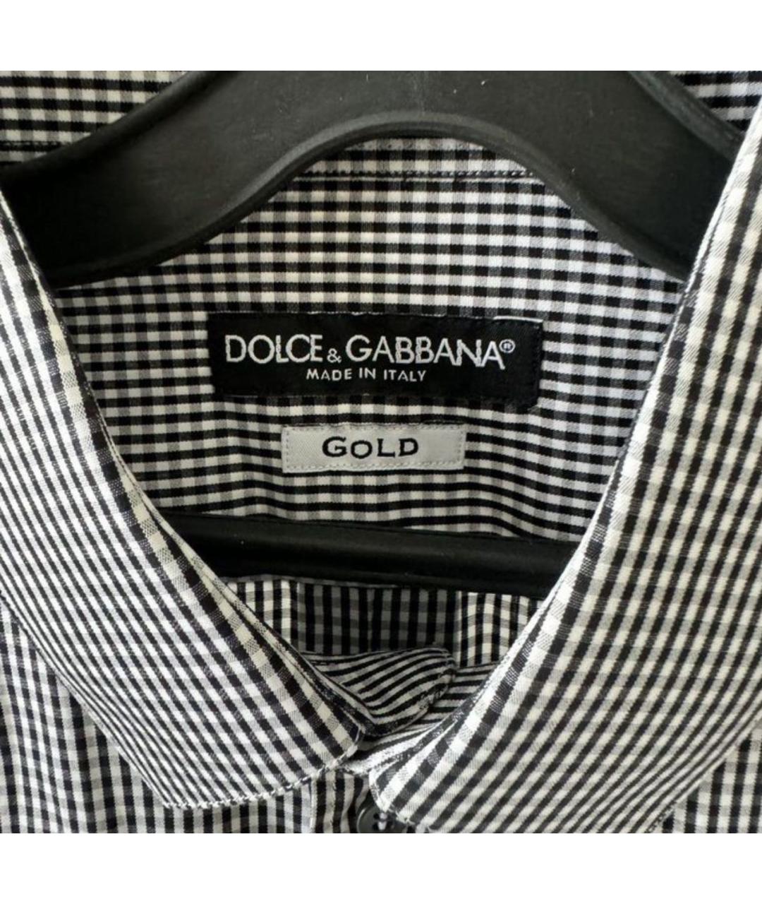 DOLCE&GABBANA Серая хлопковая кэжуал рубашка, фото 3