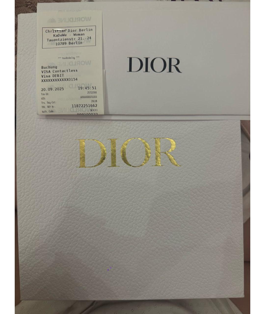 CHRISTIAN DIOR Розовая кожаная визитница, фото 5