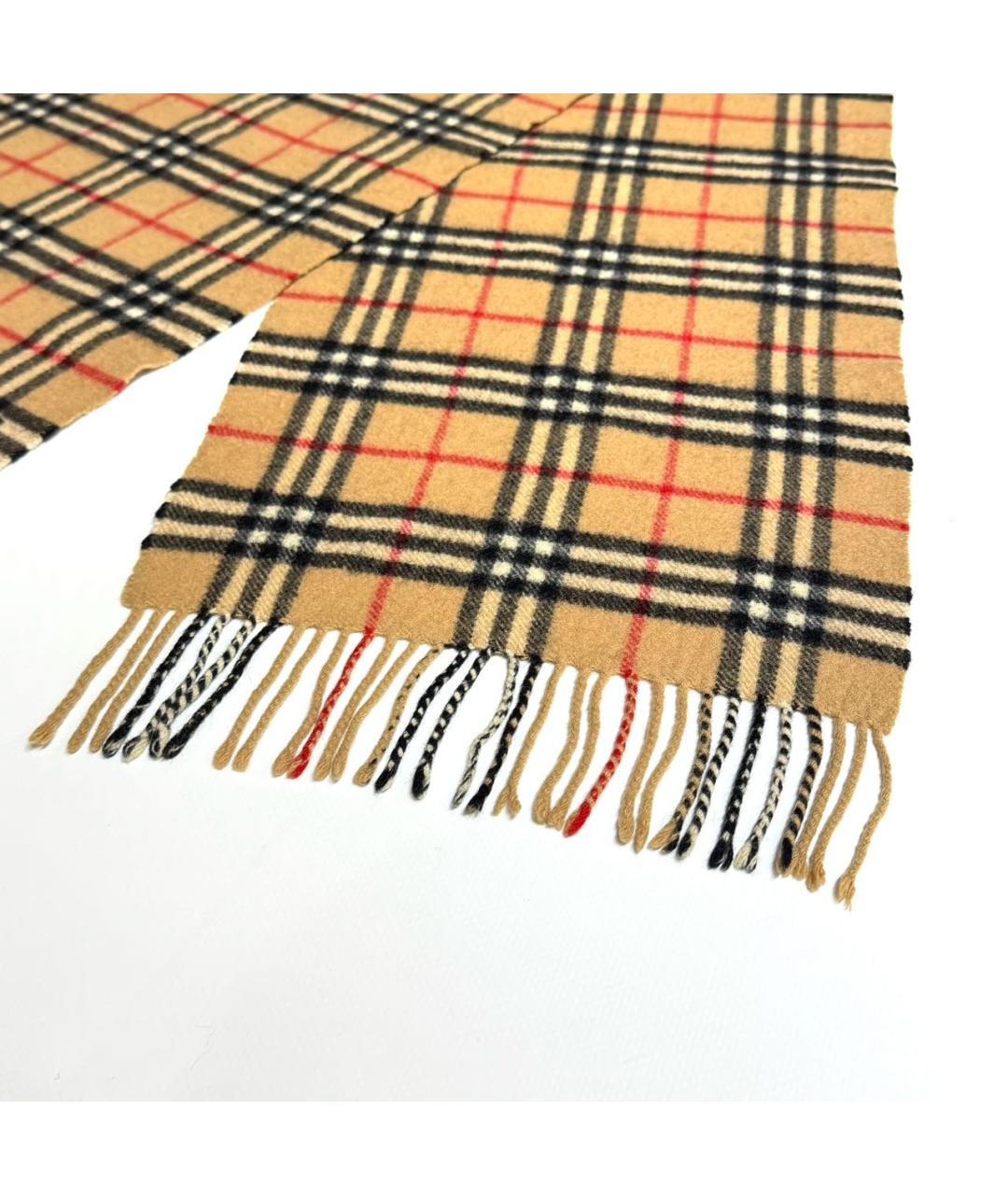 BURBERRY Бежевый шерстяной шарф, фото 4