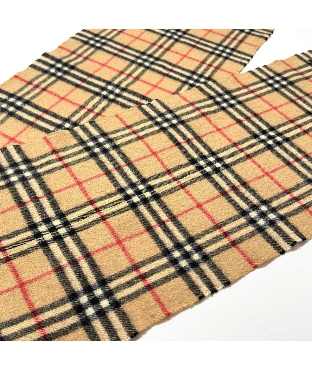 BURBERRY Бежевый шерстяной шарф, фото 3