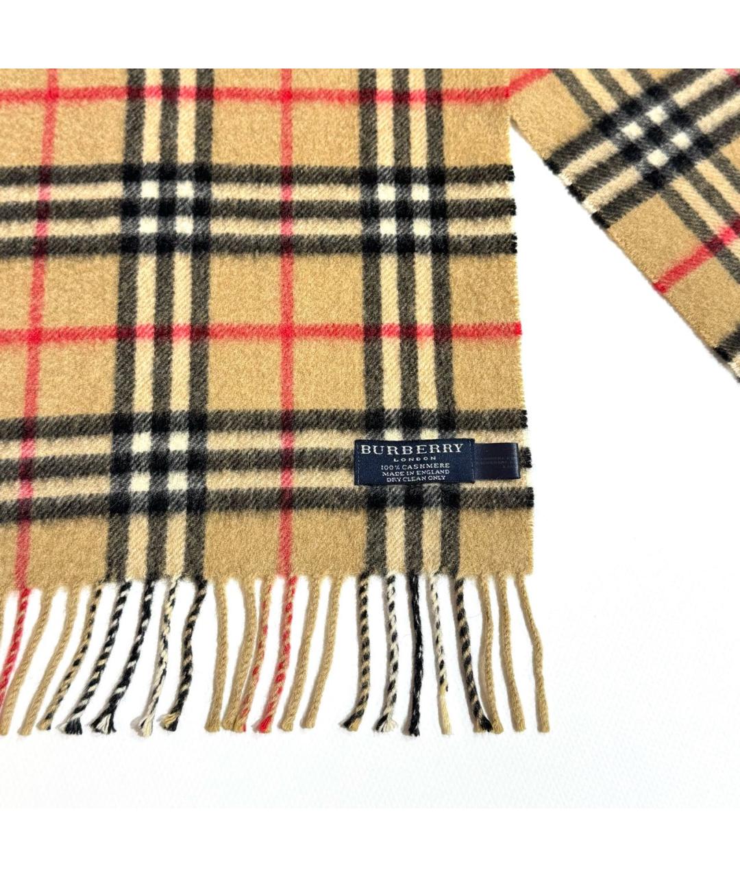 BURBERRY Бежевый кашемировый шарф, фото 2