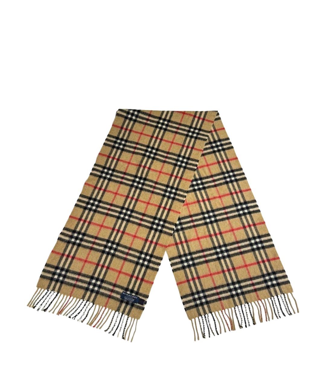 BURBERRY Бежевый кашемировый шарф, фото 1