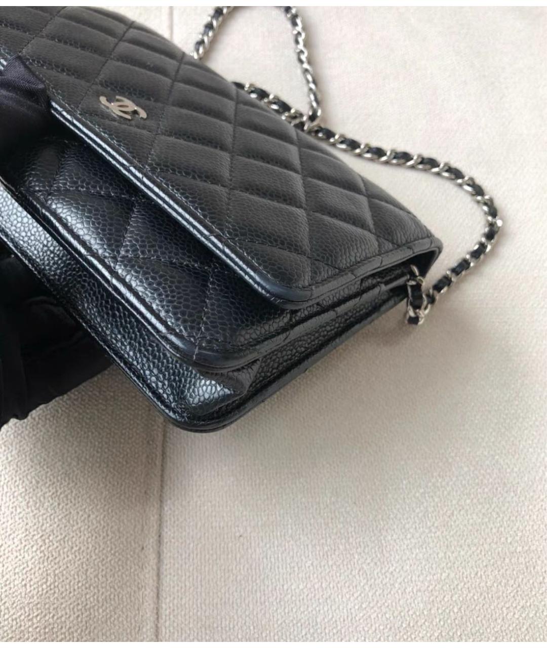 CHANEL Черная кожаная сумка через плечо, фото 4