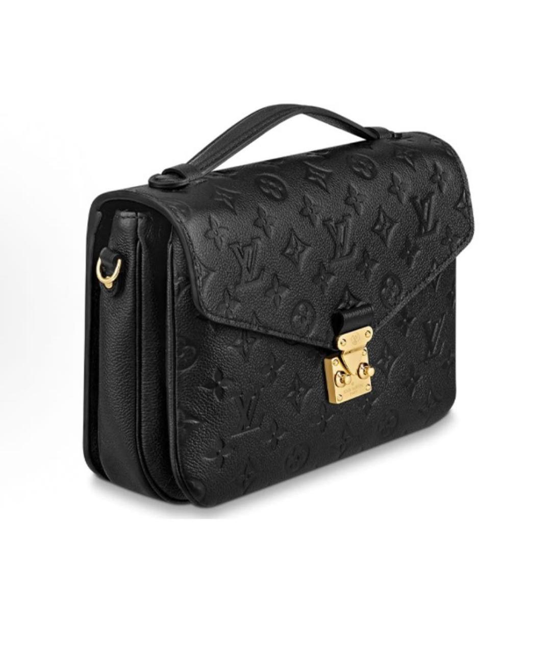 LOUIS VUITTON Черная кожаная сумка через плечо, фото 2