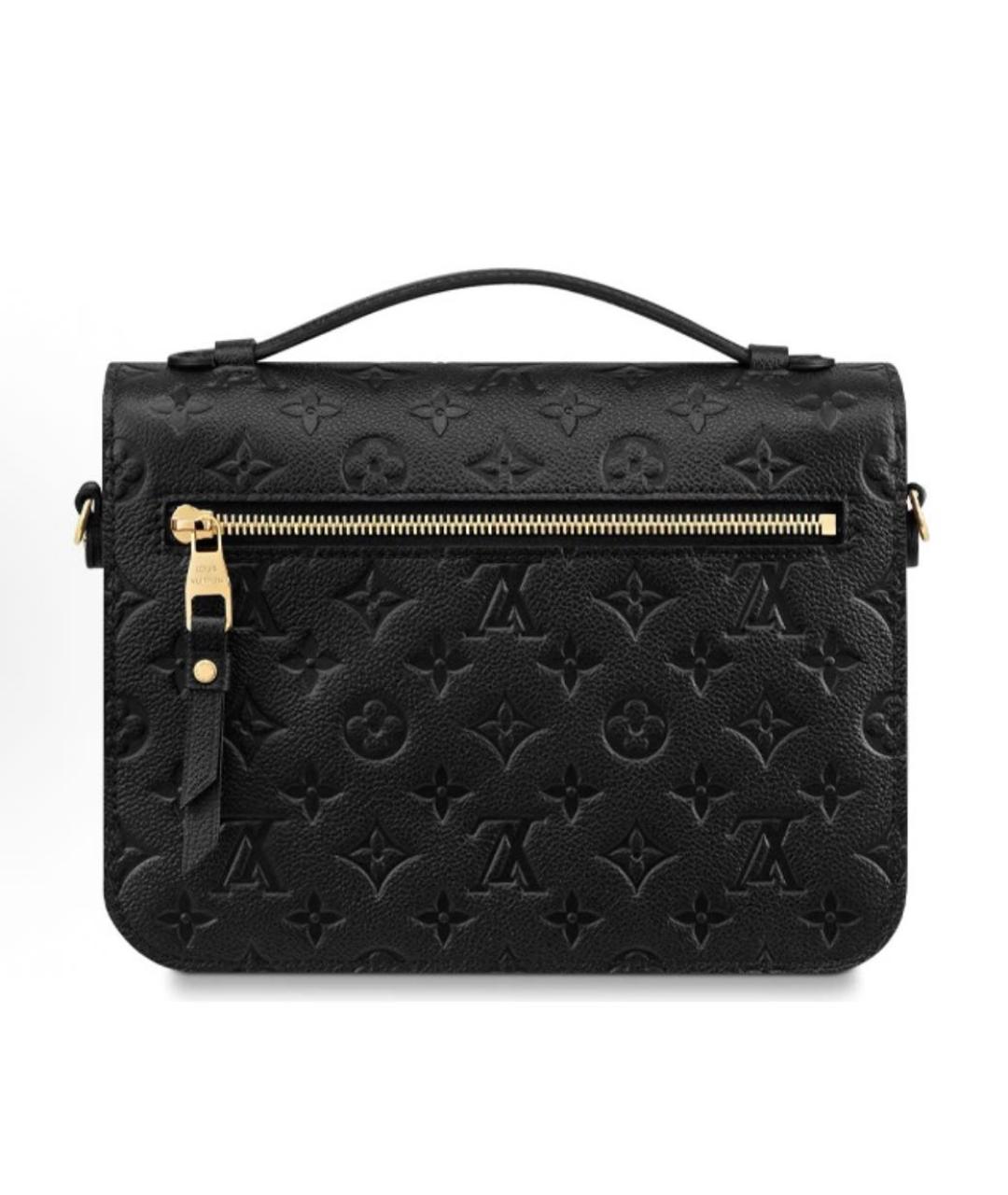 LOUIS VUITTON Черная кожаная сумка через плечо, фото 3