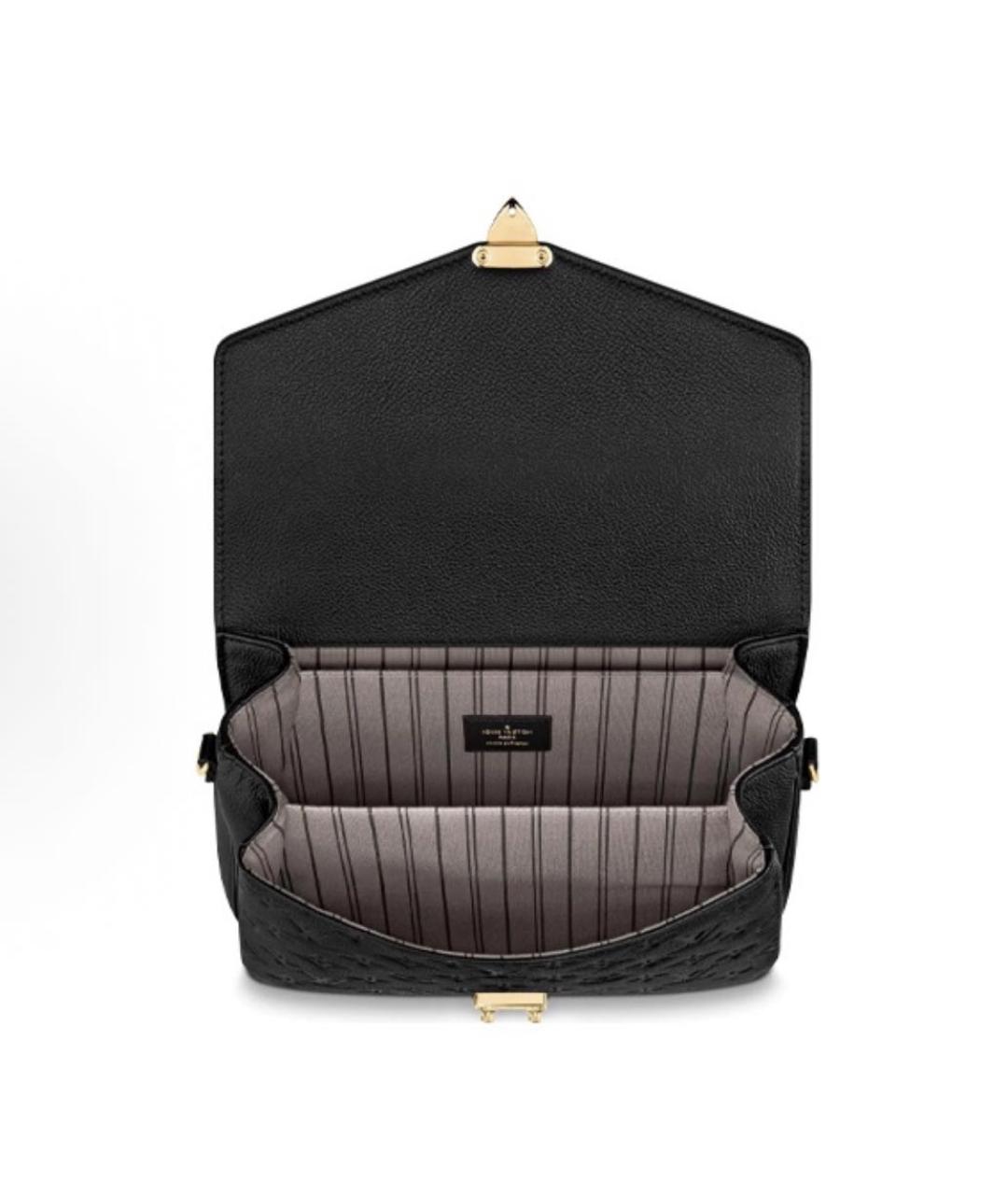 LOUIS VUITTON Черная кожаная сумка через плечо, фото 4