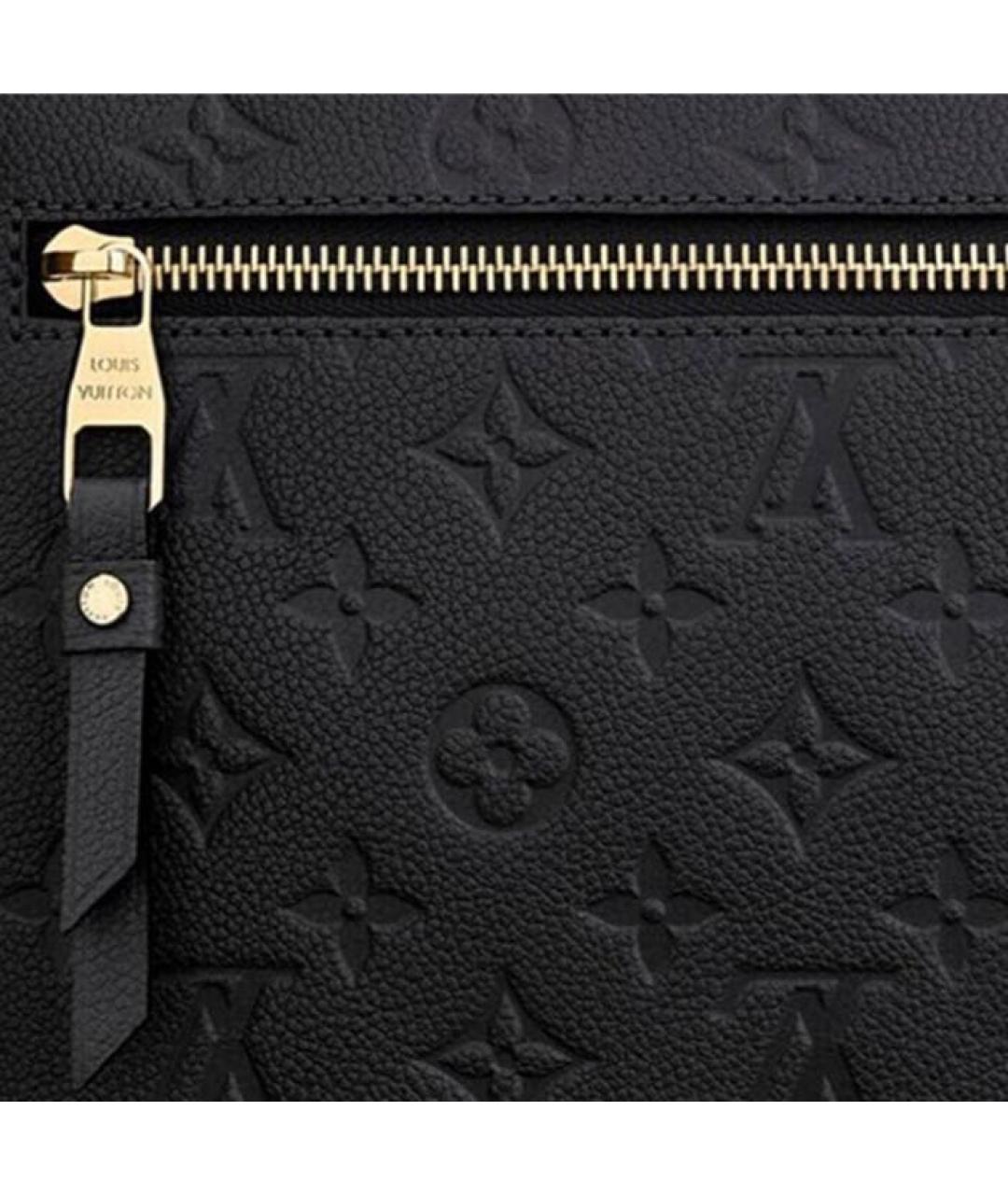 LOUIS VUITTON Черная кожаная сумка через плечо, фото 5