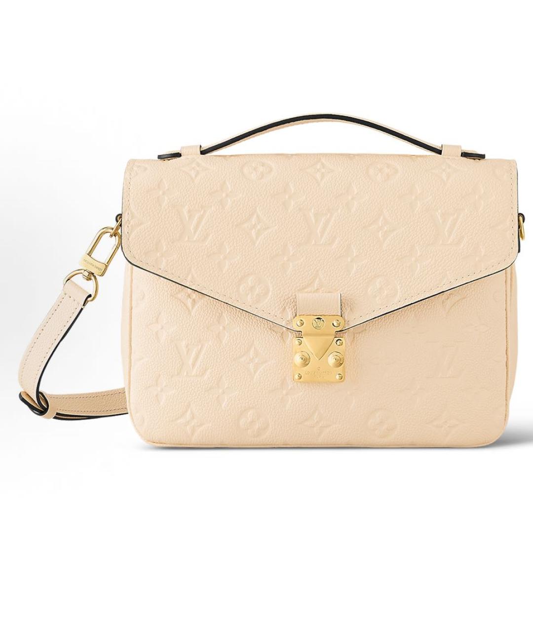 LOUIS VUITTON Бежевая кожаная сумка через плечо, фото 1