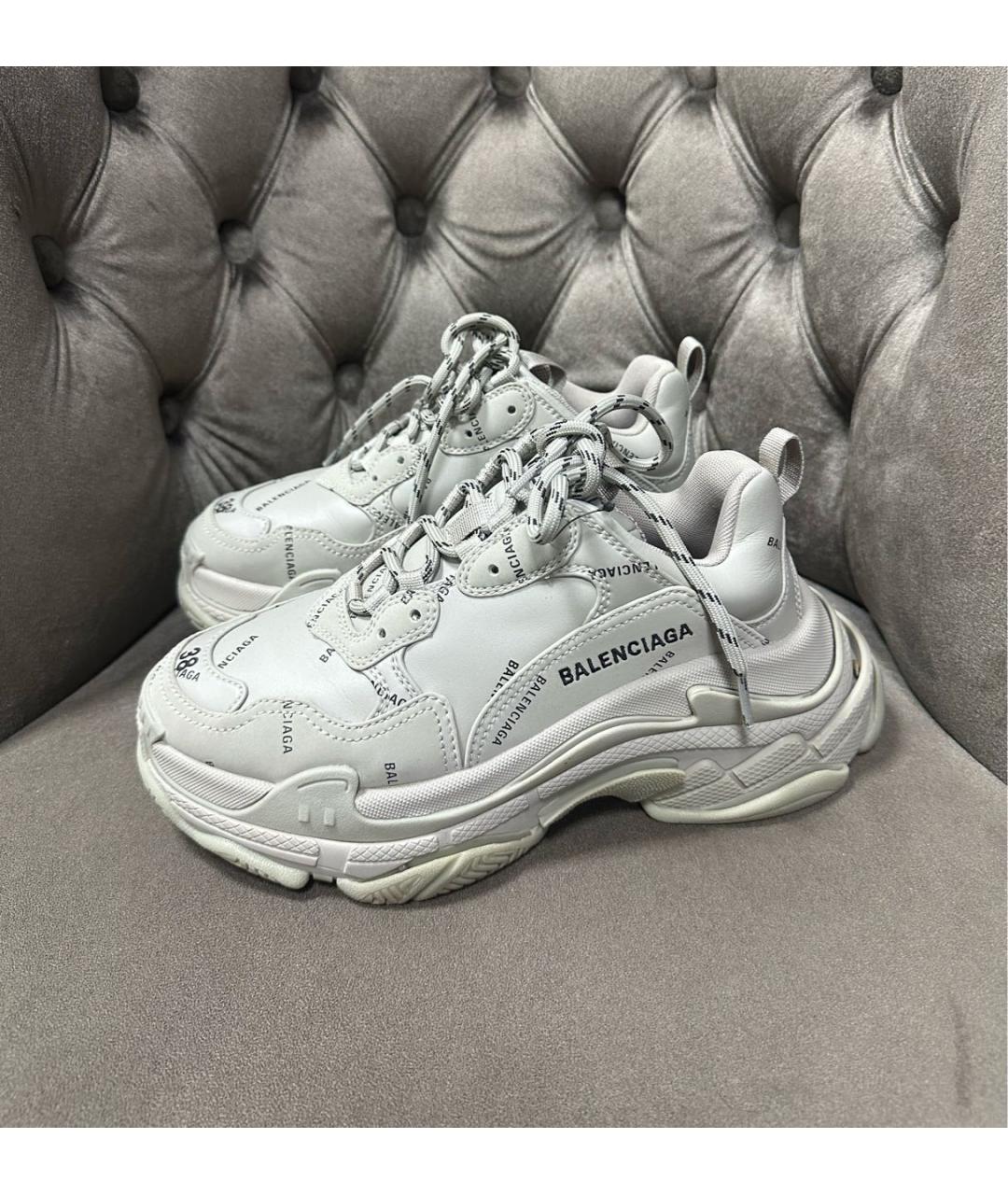 BALENCIAGA Кожаные кроссовки, фото 7