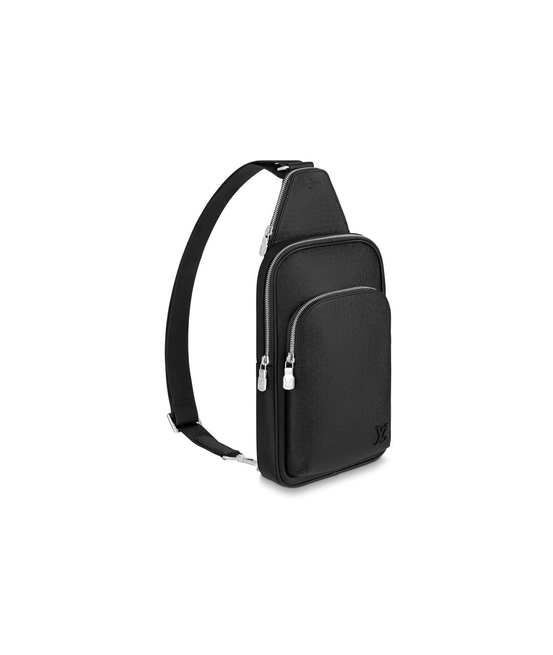 LOUIS VUITTON Черная кожаная сумка на плечо, фото 2