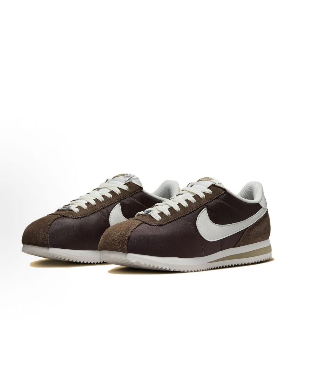 NIKE Коричневые замшевые низкие кроссовки / кеды, фото 3