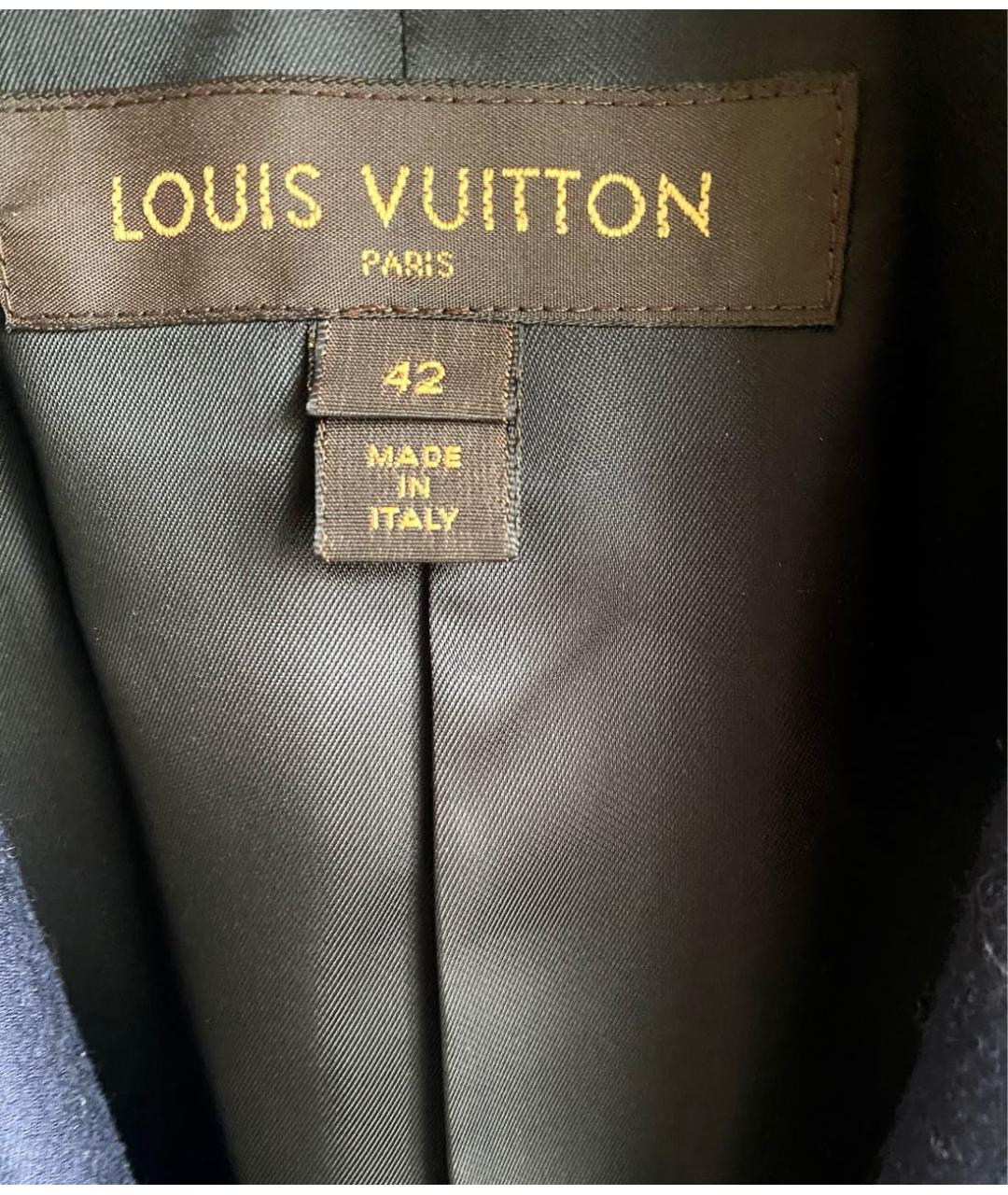 LOUIS VUITTON Темно-синий шерстяной жакет/пиджак, фото 6
