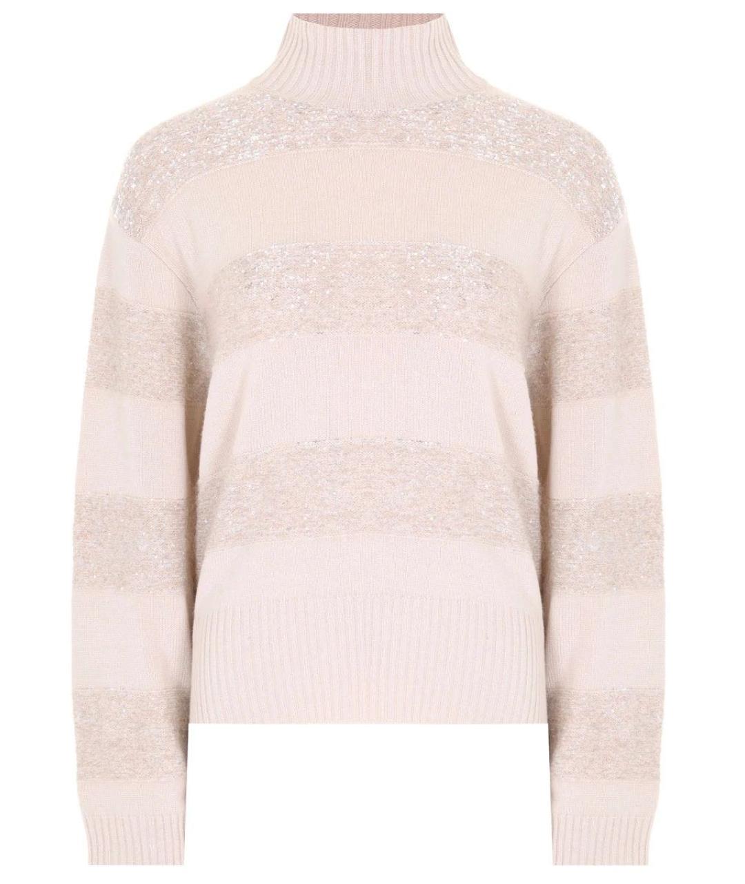 BRUNELLO CUCINELLI Бежевый шерстяной джемпер / свитер, фото 1