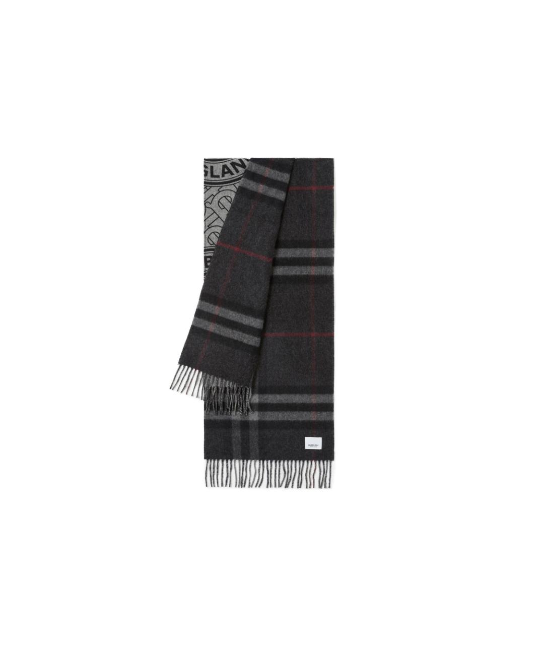 BURBERRY Серый шарф, фото 3