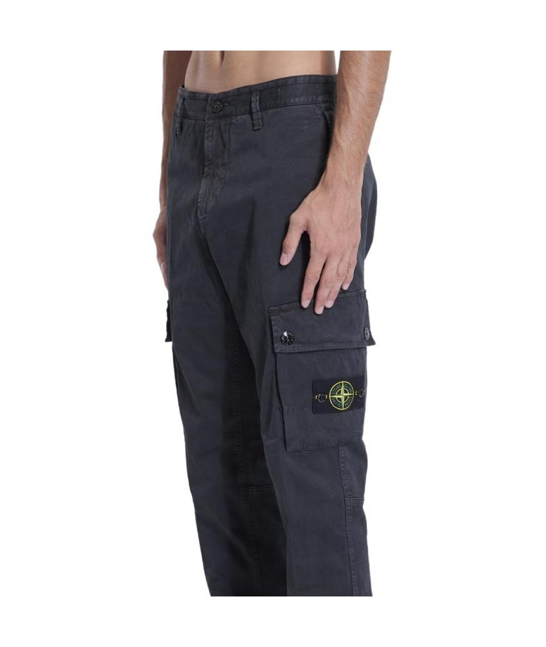 STONE ISLAND Темно-синие классические брюки, фото 5