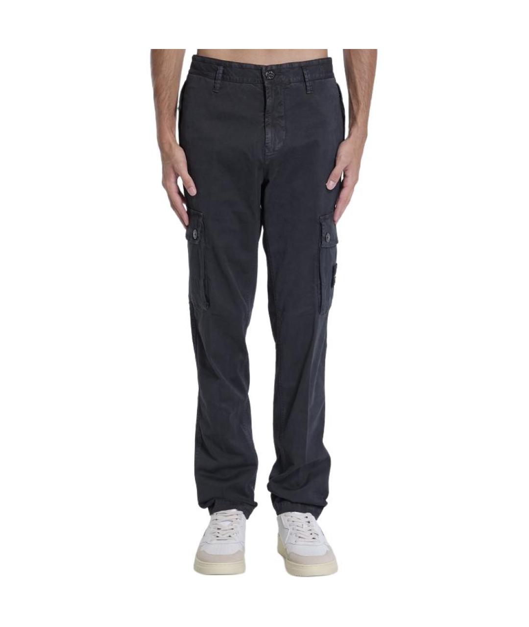 STONE ISLAND Темно-синие классические брюки, фото 3