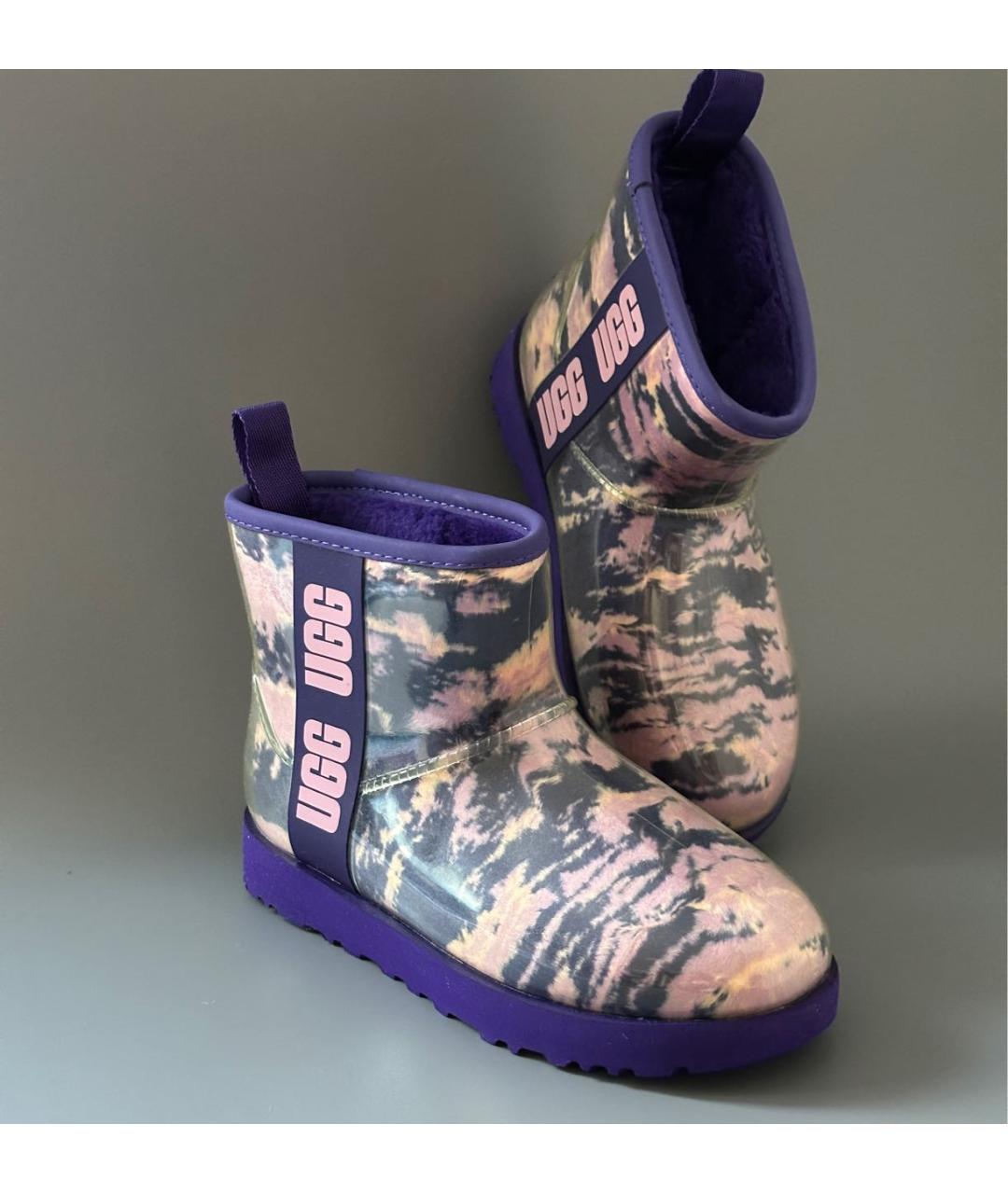 UGG AUSTRALIA Фиолетовые резиновые ботинки, фото 2