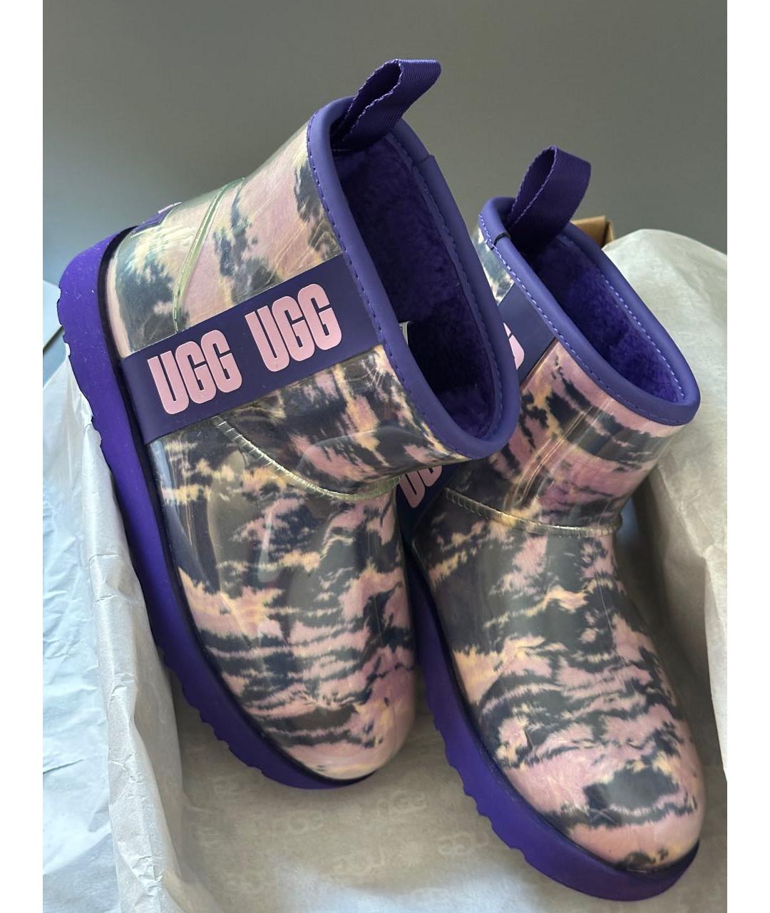 UGG AUSTRALIA Фиолетовые резиновые ботинки, фото 4