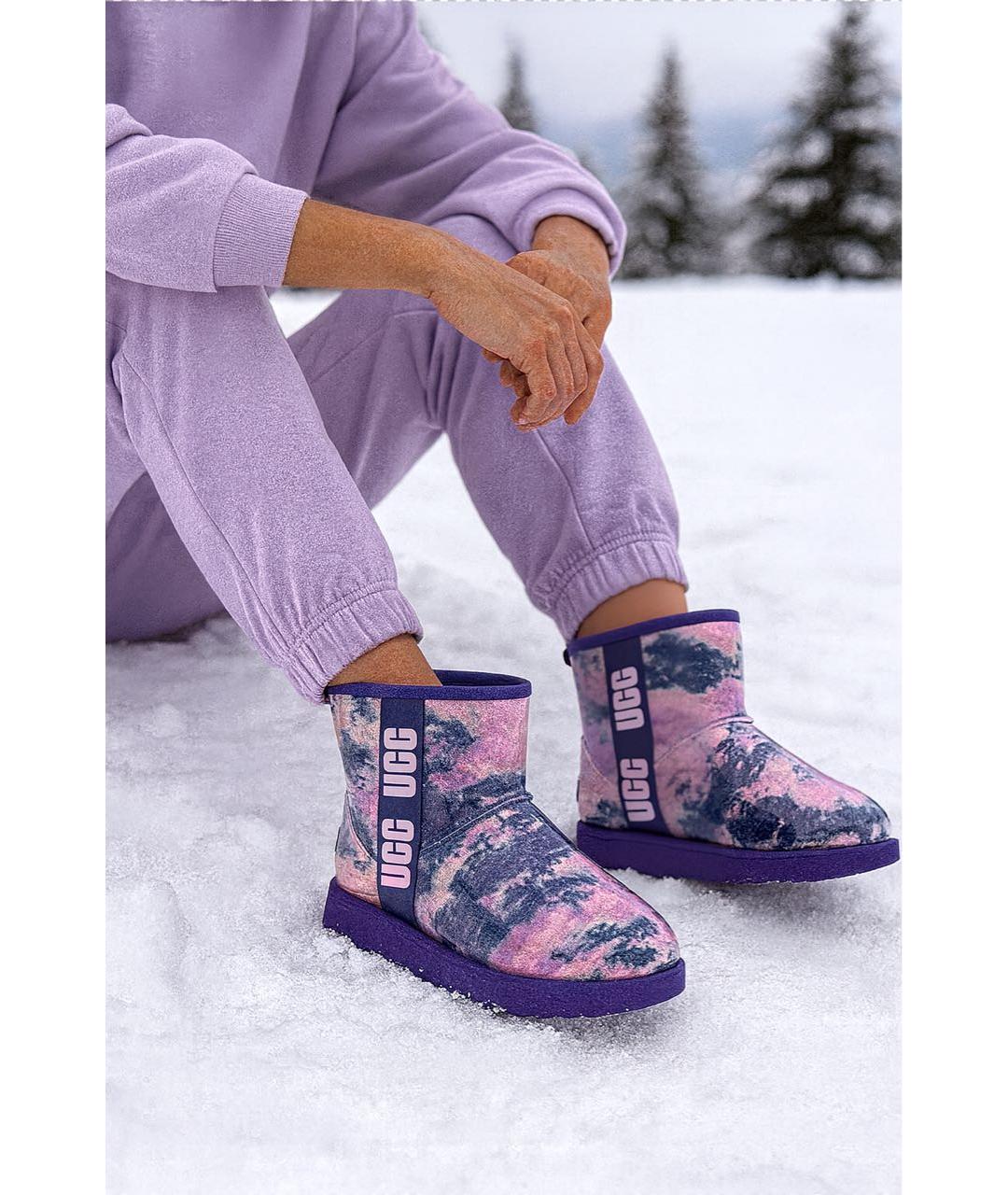 UGG AUSTRALIA Фиолетовые резиновые ботинки, фото 5