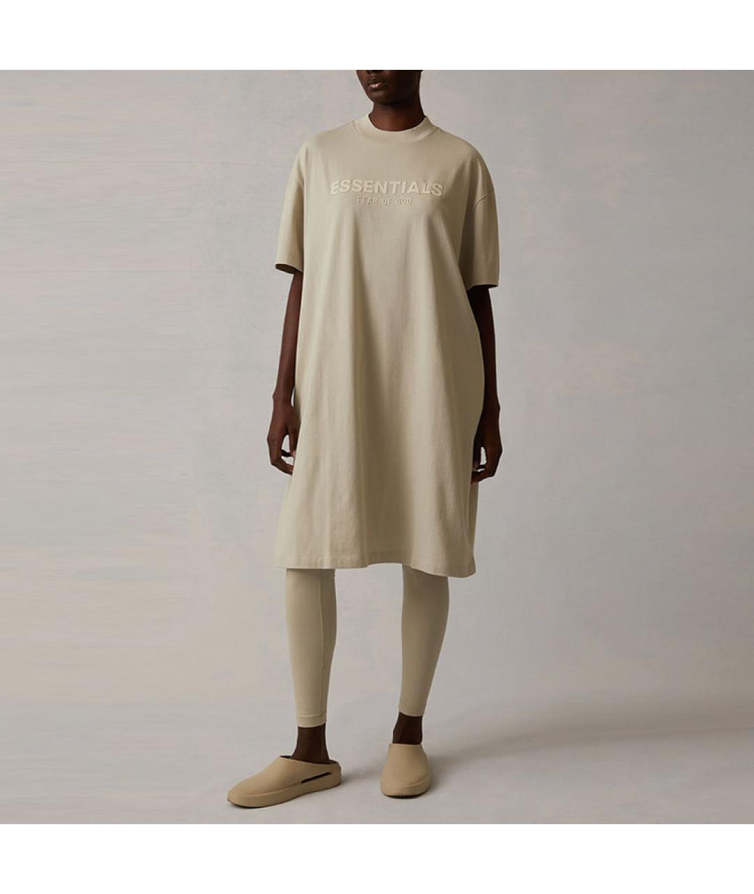 FEAR OF GOD ESSENTIALS Бежевое повседневное платье, фото 2