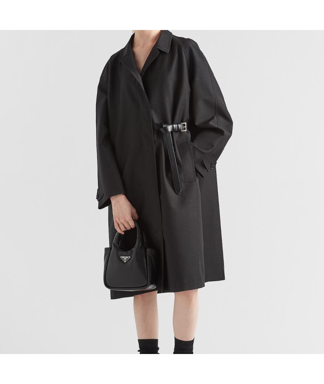 PRADA Черная кожаная сумка через плечо, фото 7