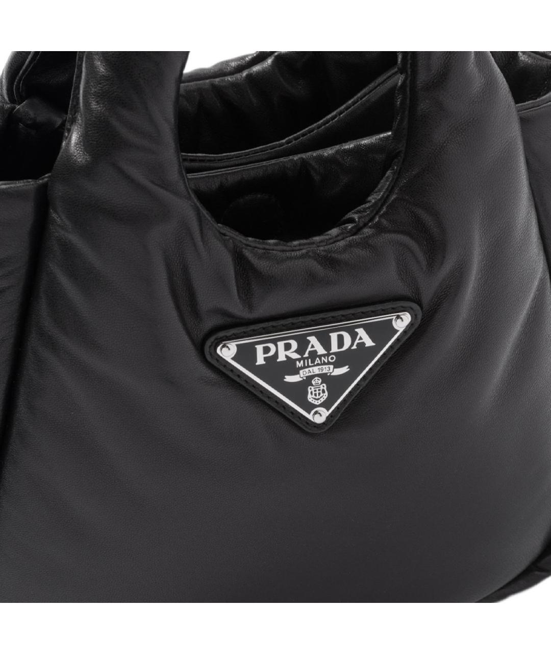 PRADA Черная кожаная сумка через плечо, фото 5