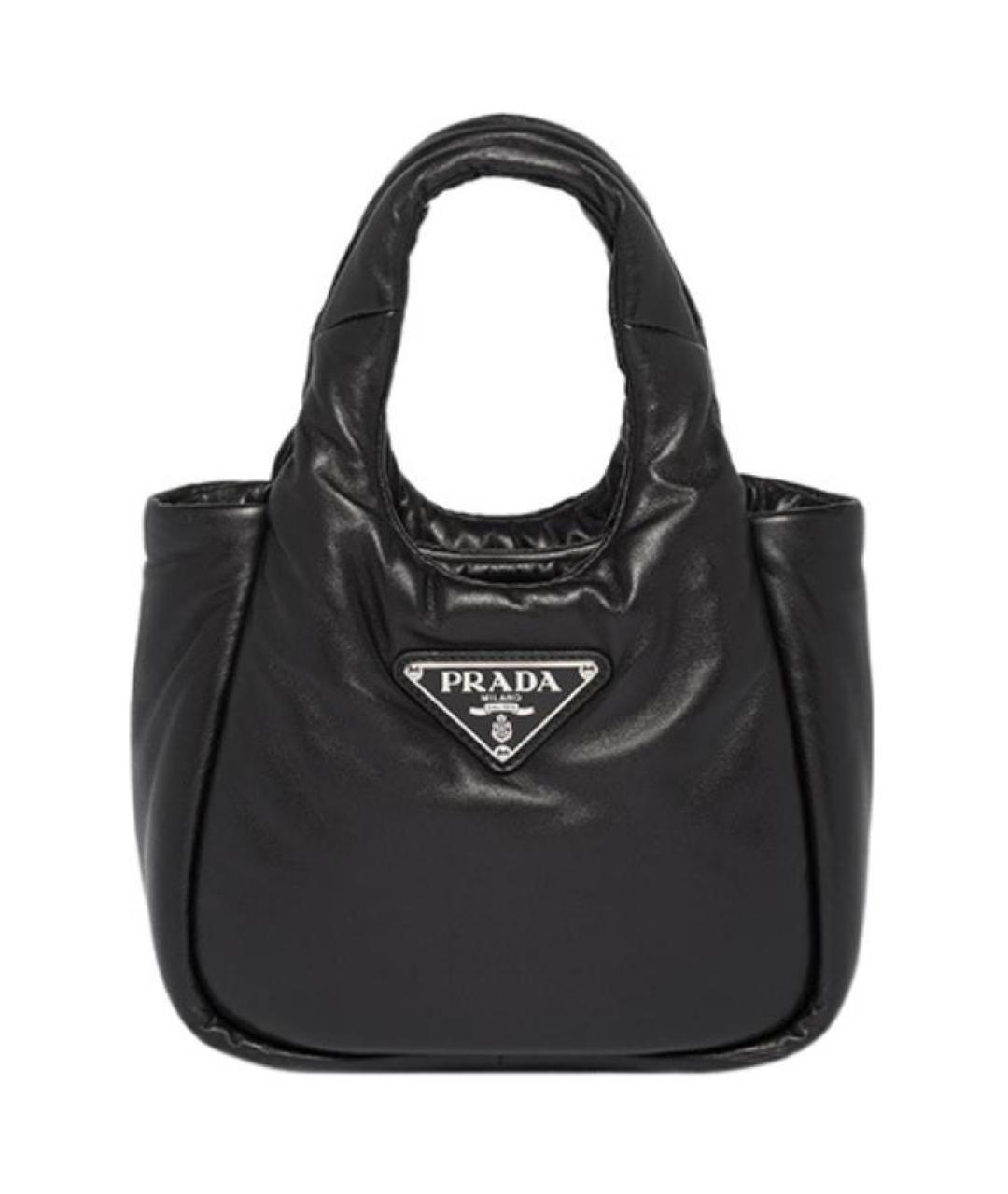 PRADA Черная кожаная сумка через плечо, фото 1