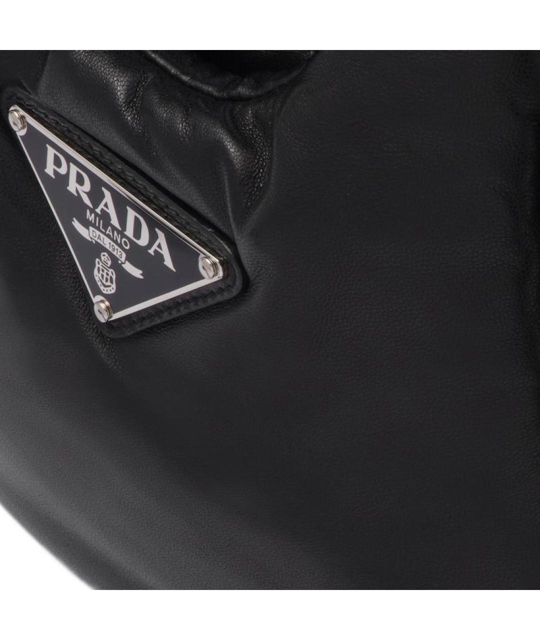 PRADA Черная кожаная сумка через плечо, фото 6