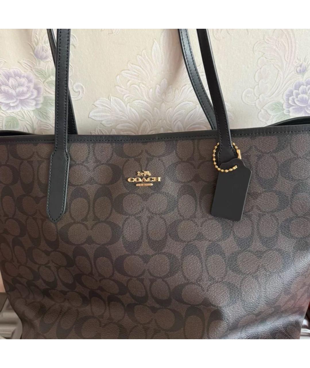 COACH Коричневая сумка тоут, фото 2