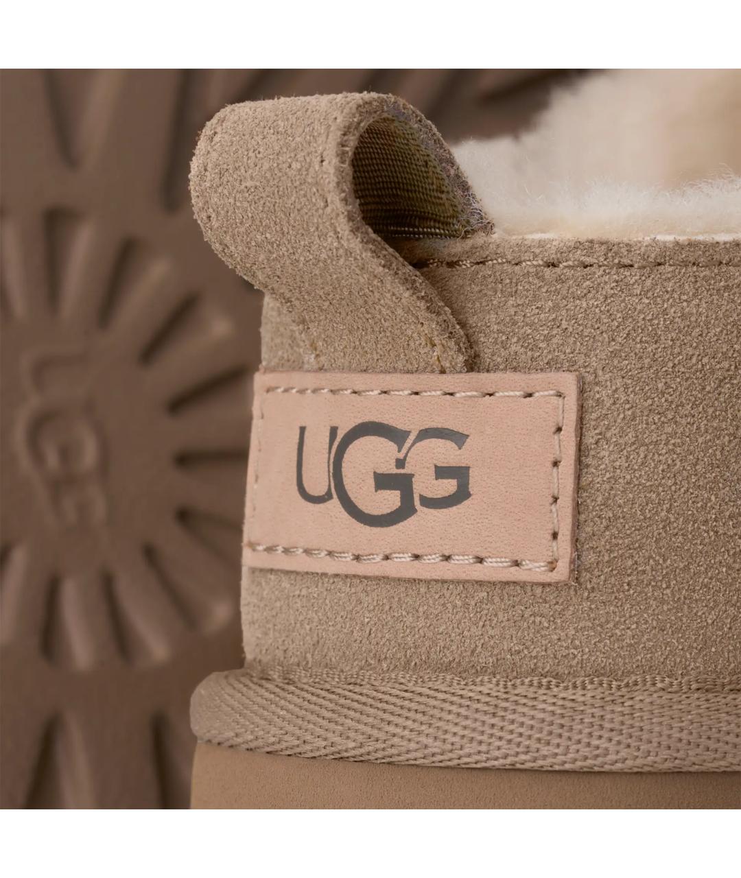 UGG AUSTRALIA Бежевые замшевые ботинки, фото 5