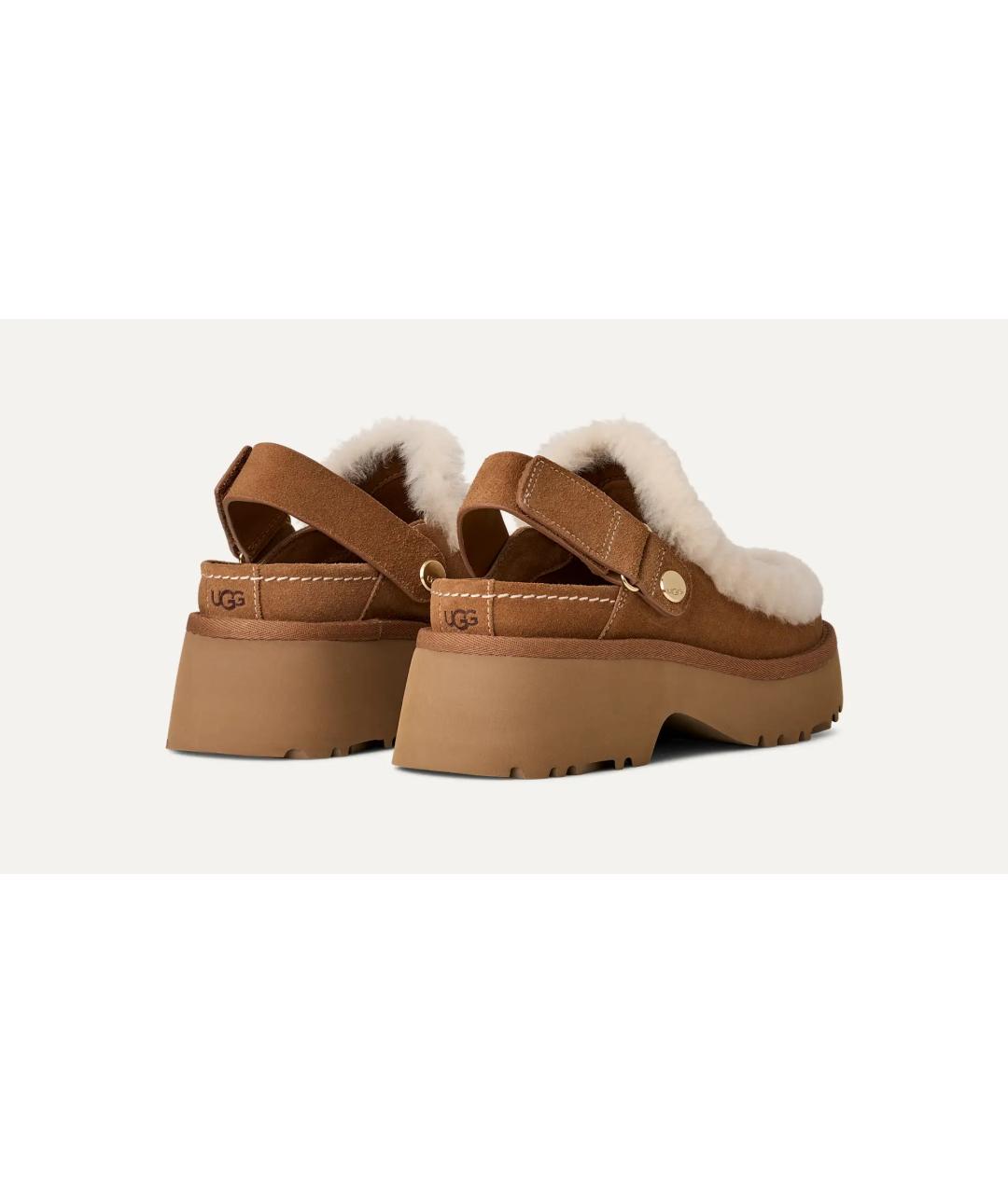 UGG AUSTRALIA Коричневые кожаные ботинки, фото 4